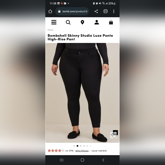 Torrid High-rise Skinny Pointe Pant Size 24XTall - Picture 2 of 6